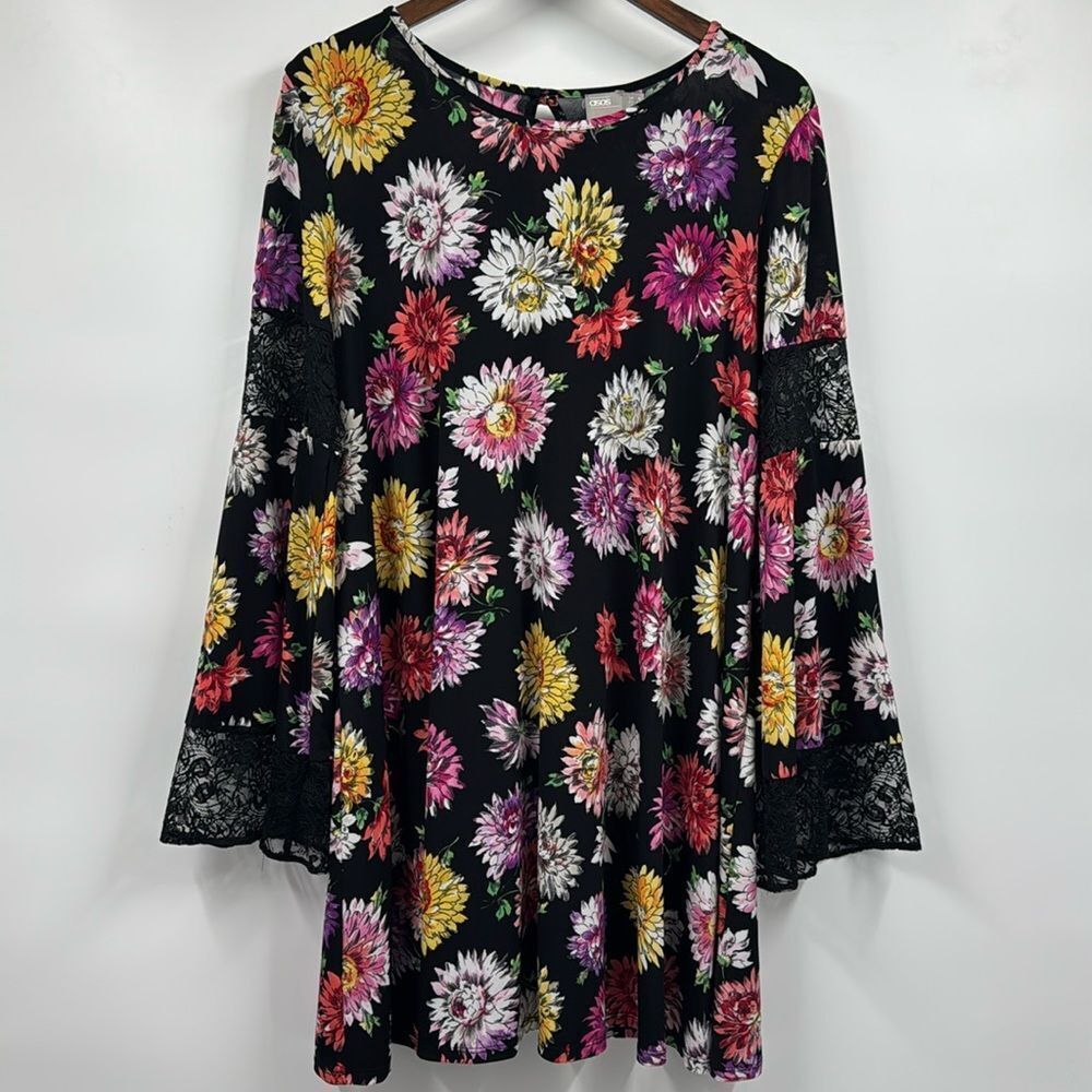 ASOS Floral Bell Sleeved Slip Dress 12